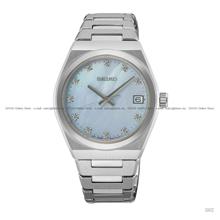 SEIKO SUR603P1 Women's Date Diamonds Quartz 34mm Bracelet Blue MOP