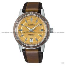 SEIKO SRPL75J1 PRESAGE Style 60's Date Automatic Leather Yellow Gold