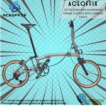 ACEOFFIX C5 Folding Bike Aluminium Frame 5-Speed with Carbon Parts