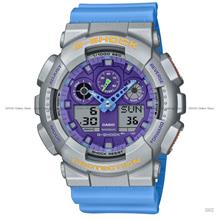 CASIO GA-100EU-8A2 G-SHOCK Ana-Digi World Time 51.2mm Resin Strap Blue