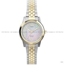 TIMEX TW2W35300 Main Street Perfect Fit 25mm Expansion Band White MOP