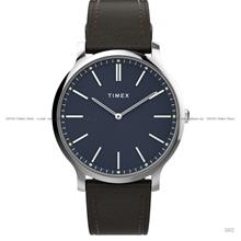 TIMEX TW2W43700 Gallery Textured Dial Quartz 40mm Leather Blue Brown