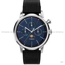 TIMEX TW2W51200 Marlin Moon Phase Quartz 40mm Leather Strap Blue