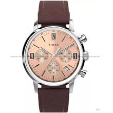 TIMEX TW2W51400 Marlin Chronograph Quartz 40mm Leather Rose Gold Brown