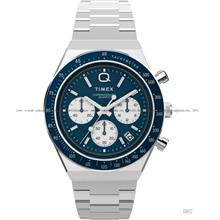 TIMEX TW2W51600 Q Timex Chronograph Quartz 40mm SS Bracelet Blue