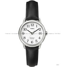 TIMEX T2H331 (W) Easy Reader Date Quartz 25mm Leather Strap White