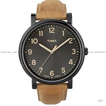 TIMEX T2N677 Originals Classic Round Quartz 42mm Leather Black Tan
