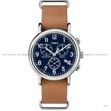 TIMEX TW2P62300 Weekender Chronograph Slip-Thru 40mm Leather Blue Tan