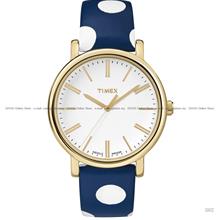 TIMEX TW2P63500 Originals Dots 38mm Leather Strap Blue White