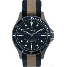 TIMEX TW2U90100 Navi XL 41mm 24-Hour Fabric Strap Blue Brown