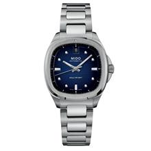 MIDO M049.307.11.041.00 MULTIFORT TV 35 Date Rectangular Bracelet Blue