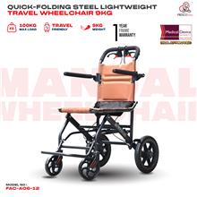 FAC-A06-12 Quick-Folding Steel Lightweight Travel Wheelchair 9kg