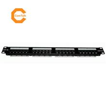 Dintek Cat.5e 19-inch 1U 24 Port Patch Panel Without Shutter | Black