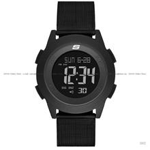 SKECHERS Watch SR5169 Digital Quartz 44mm Mesh SS Bracelet All Black