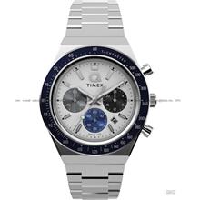 TIMEX TW2Y36200 Q Timex Chronograph Quartz 40mm SS Bracelet White