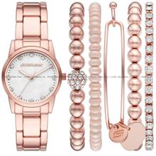 SKECHERS Watch SR9073 32mm MOP Rose Gold Watch + Bracelet Gift Set