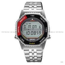 SEIKO SMGG19P1 Rotocall Digital Quartz 37mm SS Bracelet Black Red