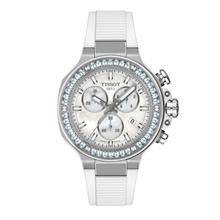 TISSOT T1418179711100 T-RACE 38mm Quartz White Synthetic Strap MOP