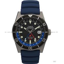 TIMEX TW2W75100 Deepwater Reef 200 GMT Quartz 41mm Rubber Blue