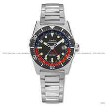 TIMEX TW2W95300 Deepwater Reef 200 GMT Quartz 41mm SS Bracelet Black