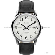 TIMEX TW2W95400 Easy Reader Date 35mm Leather Strap White Black