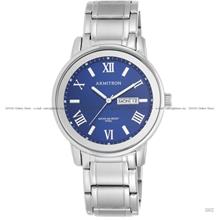 ARMITRON 20-4935BLSV Men's Day Date Quartz 41mm SS Bracelet Blue