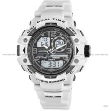 ARMITRON 20-5062WHT Men's DUAL Analog Digital Quartz 50mm Resin White