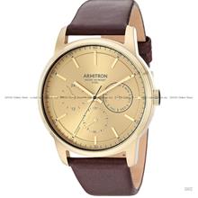 ARMITRON 20-5431GDGPBN Multifunction Quartz 43mm Leather Gold Brown