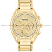 ARMITRON 20-5555CHGP Multifunction Quartz 44mm SS Bracelet Gold