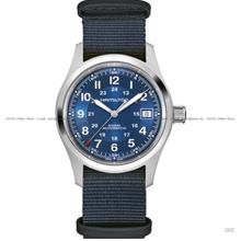 HAMILTON H70455940 KHAKI NAVY AUTO Date 38mm NATO Textile Strap Blue