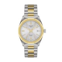 TISSOT T1518222203100 PR 100 Date Solar 34mm Two-Tone Bracelet Silver
