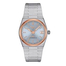 TISSOT T9312074135100 PRX GOLD Date Auto 35mm SS Bracelet Ice Blue