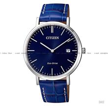 CITIZEN AU1080-11L 2-Hand Date Eco-Drive 38mm Leather Strap Blue