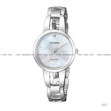 CITIZEN . EM0430-85N . Citizen L . W . Eco-Drive . Diamond SSB Silver