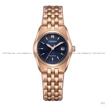 CITIZEN EW2298-52L Date Eco-Drive 27mm Rose Gold SS Bracelet Blue Dial