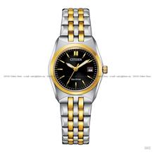CITIZEN EW2299-50E Date Eco-Drive 27mm Two-Tone SS Bracelet Black Dial