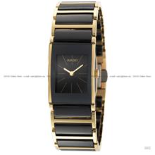 RADO R20789162 INTEGRAL Quartz 19.5mm Ceramic Bracelet Black Gold