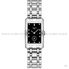 LONGINES L5.512.4.57.6 DOLCEVITA Rectangula Diamonds Quartz 23mm Black