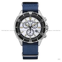 CITIZEN AT2500-19A Chronograph Eco-Drive 40.6mm Blue Nylon White Dial
