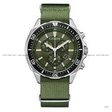 CITIZEN AT2500-19W Chronograph Eco-Drive 40.6mm Green Nylon Green Dial