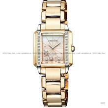 CITIZEN L EG7069-81D Diamonds Square Eco-Drive 22.4x29.4mm MOP LE