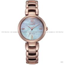 CITIZEN L EM0532-85D Eco-Drive 28.7mm Rose Gold SS Bracelet MOP Dial