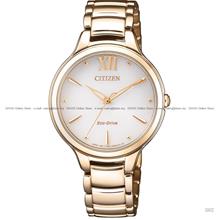 CITIZEN L EM0553-85A Eco-Drive 32.3mm Rose Gold SS Bracelet White Dial