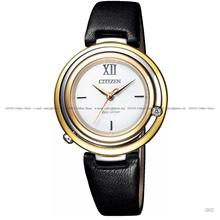 CITIZEN L EM0656-15A Arcly Diamond Eco-Drive 32.2mm Black Leather