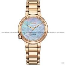 CITIZEN L EM0919-85Y Diamond Eco-Drive 30mm Gold Bracelet MOP Dial