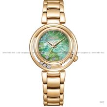 CITIZEN L EM1113-82Y Arcly Moving Diamonds Eco-Drive 29.8mm Green MOP