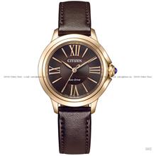 CITIZEN L EM1163-09X Analog 3-Hand Eco-Drive 31.5mm Brown Leather