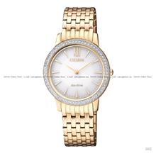 CITIZEN L EX1483-84A 2-Hand Crystals Bezel Eco-Drive 29.4mm Gold