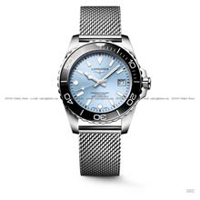 LONGINES L3.779.4.99.6 HYDROCONQUEST Date Auto 39mm Mesh Frosted Blue