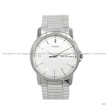 TIMEX TW2Y42100 DALTON Day Date Quartz 40mm SS Bracelet Silver Dial